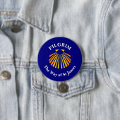 De pelgrims van de Weg van Sint-Jacobus Ronde Button 7,6 Cm (In situ)
