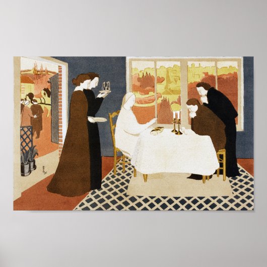 De pelgrims van Emmaus, Maurice Denis Poster (Voorkant)