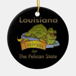 De Pelicaanse staat Louisiana Alligator Ornament