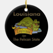 De Pelicaanse staat Louisiana Alligator Ornament (Achterkant)