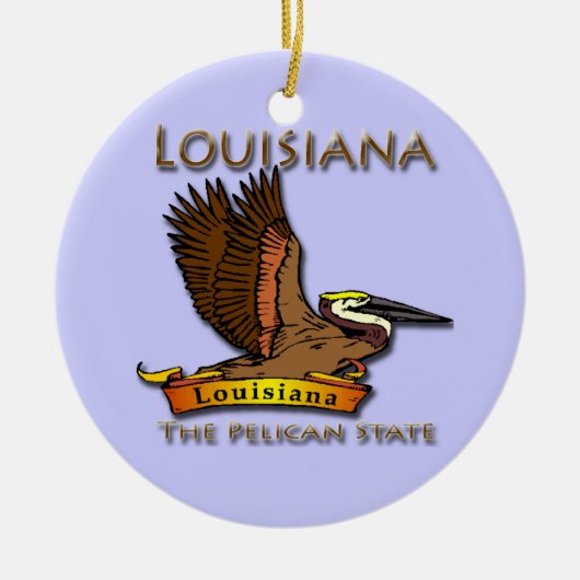 De Pelicaanse staat Louisiana Ornament (Voorkant)