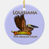 De Pelicaanse staat Louisiana Ornament (Achterkant)