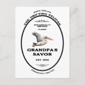 De Pelican Vintage Apotheek Gepersonaliseerd Briefkaart (Voorkant)