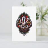De pelikaan als Christelijk symbool Bedankkaart (Staand voorkant)