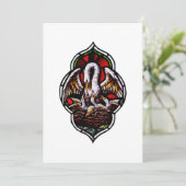 De pelikaan als Christelijk symbool Bedankkaart (Staand voorkant)