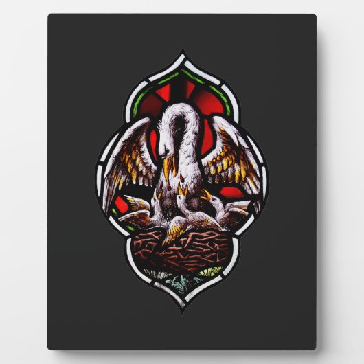 De pelikaan als Christelijk symbool Fotoplaat (Voorkant)