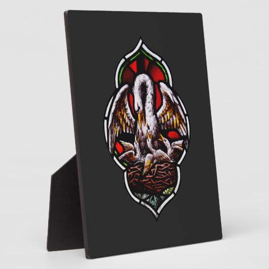 De pelikaan als Christelijk symbool Fotoplaat (Zijkant)