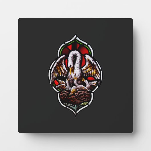 De pelikaan als Christelijk symbool Fotoplaat (Voorkant)