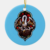 De pelikaan als Christelijk symbool Keramisch Ornament (Voorkant)