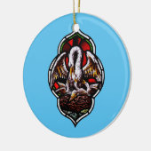 De pelikaan als Christelijk symbool Keramisch Ornament (Links)