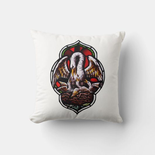 De pelikaan als Christelijk symbool Kussen (Voorkant)