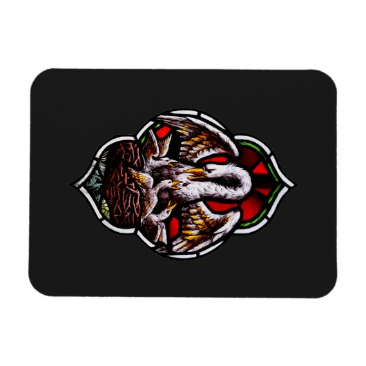 De pelikaan als Christelijk symbool Magneet (Horizontaal)