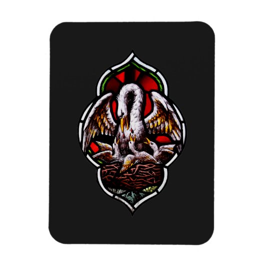 De pelikaan als Christelijk symbool Magneet (Verticaal)