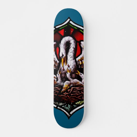 De pelikaan als Christelijk symbool Persoonlijk Skateboard (Voorkant)