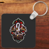 De pelikaan als Christelijk symbool Sleutelhanger (Achterkant)