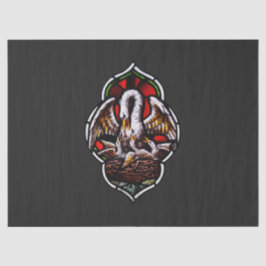 De pelikaan als Christelijk symbool Tissuepapier