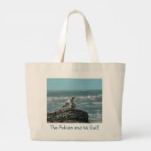 De Pelikaan en zijn Gull! Grote Tote Bag (Achterkant)
