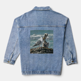 De pelikaan en zijn meeuw! jekker denim jacket