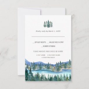 De Pemi Rivier Aquarel RSVP met maaltijdkeuze Kaartje