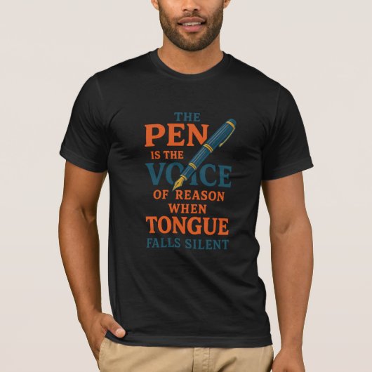De Pen is de Stem van de Rede T-shirt (Voorkant)