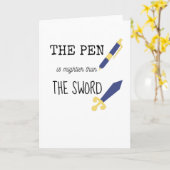 De pen is hoger dan het zwaard kaart (Gele Bloem)