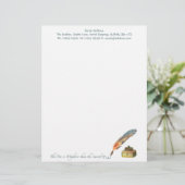 De Pen is machtig dan de zwaardverzadiging Briefhoofd Ontwerp (Staand voorkant)