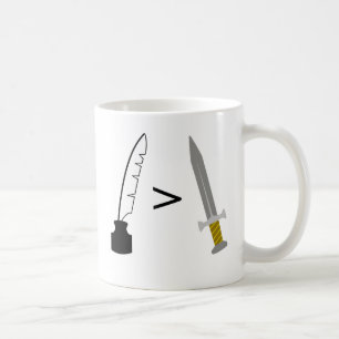 De pen is machtiger dan het zwaard koffiemok