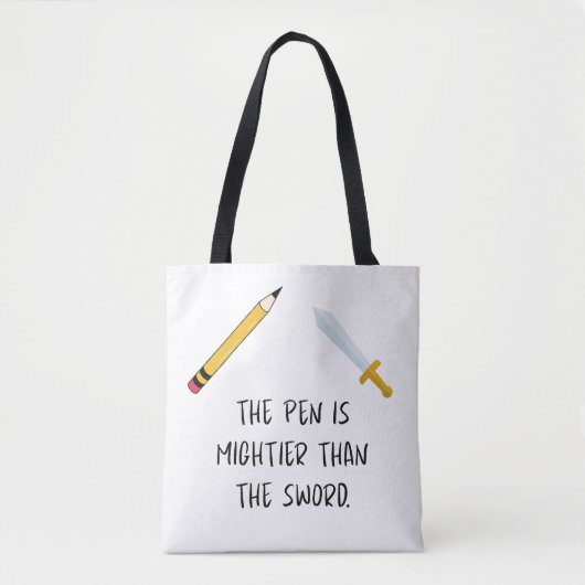 De pen is machtiger dan het zwaard tote bag (Voorkant)