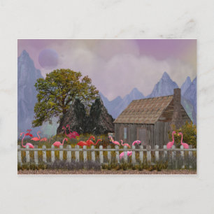 de penfield roze plastic flamengo-sanctuary briefkaart