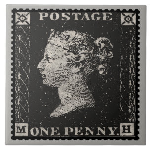 De Penny Black Postage Stamp Tegeltje