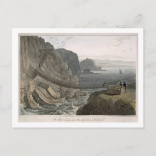 De pensbrug bij de vuurtoren, Holyhead, voor Briefkaart