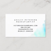 De penseelstreek van de regenboogwaterverf uploadt visitekaartje (Achterkant)