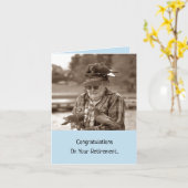 De pensionering is voor de gelukwensen van de kaart (Gele Bloem)