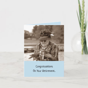 De pensionering is voor de gelukwensen van de kaart