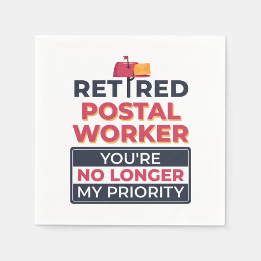 De pensionering van de postwerknemer is mijn prior servet (Voorkant)