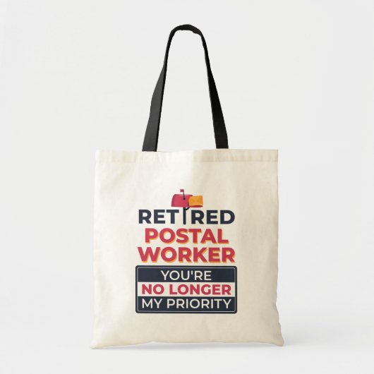 De pensionering van de postwerknemer is mijn prior tote bag (Voorkant)