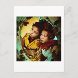 De Pensive Gaze van Two Geisha  Japan Briefkaart