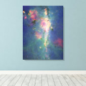 De Peony Nebula Canvas Afdruk (Insitu (Houten vloer))