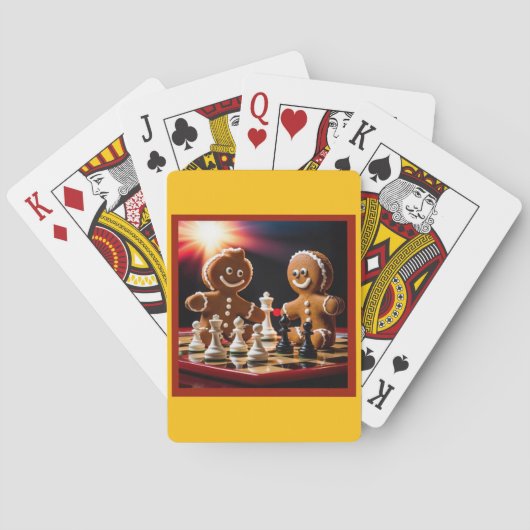 De peperkoek-man speelt schaak met zijn zus pokerkaarten (Achterkant)