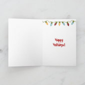 De peperkoekman van Kerstmis in hete cacao Feestdagen Kaart (Binnen)