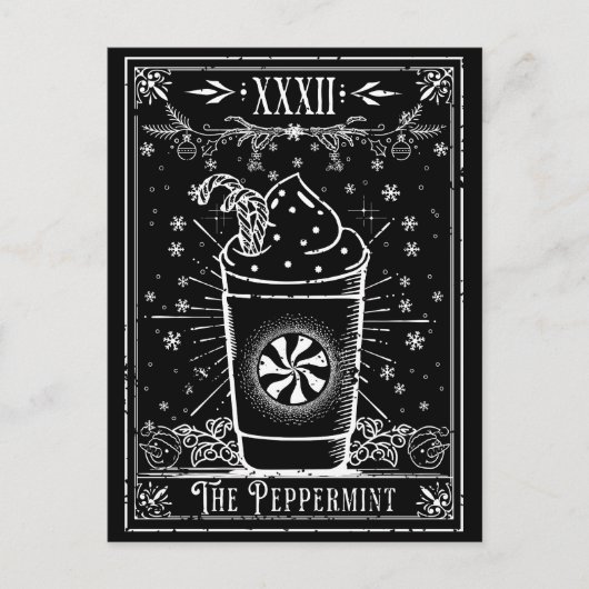 De Pepermunt Latte Tarotkaart Briefkaart (Voorkant)