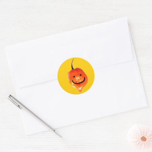 De Pepperman Ronde Sticker (Envelop)