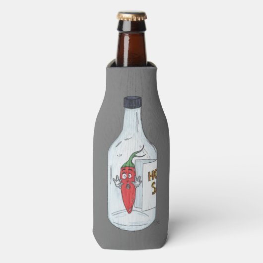 De Pepperz, gevangen, fleskoeler Flesjeskoeler (Fles Voorkant)