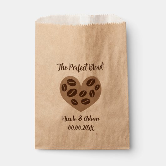 De Perfect Blend aangepaste bruine bruiloft gunst  Bedankzakje (Voorkant)