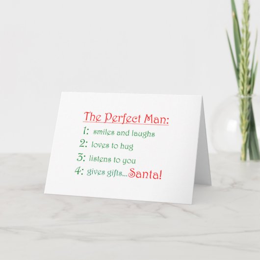 De Perfect Man-kaarten Feestdagen Kaart (Voorkant)