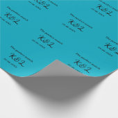 De perfect match koppel naam letter datum blauwe s cadeaupapier (Hoek)