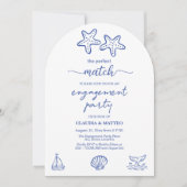 De Perfect Match Zeester Koppel Verloving Feest Kaart (Voorkant)