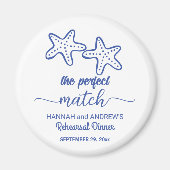 De Perfect Match Zeester Rehearsal Dinner Favor Magneet (Voorkant)