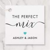 De Perfect Mix-kruid of trail mix-label, turquoise Bedankjes Labels (Voorkant)