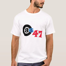 De perfect ontworpen "8647"-versnellingsbak valt n t-shirt